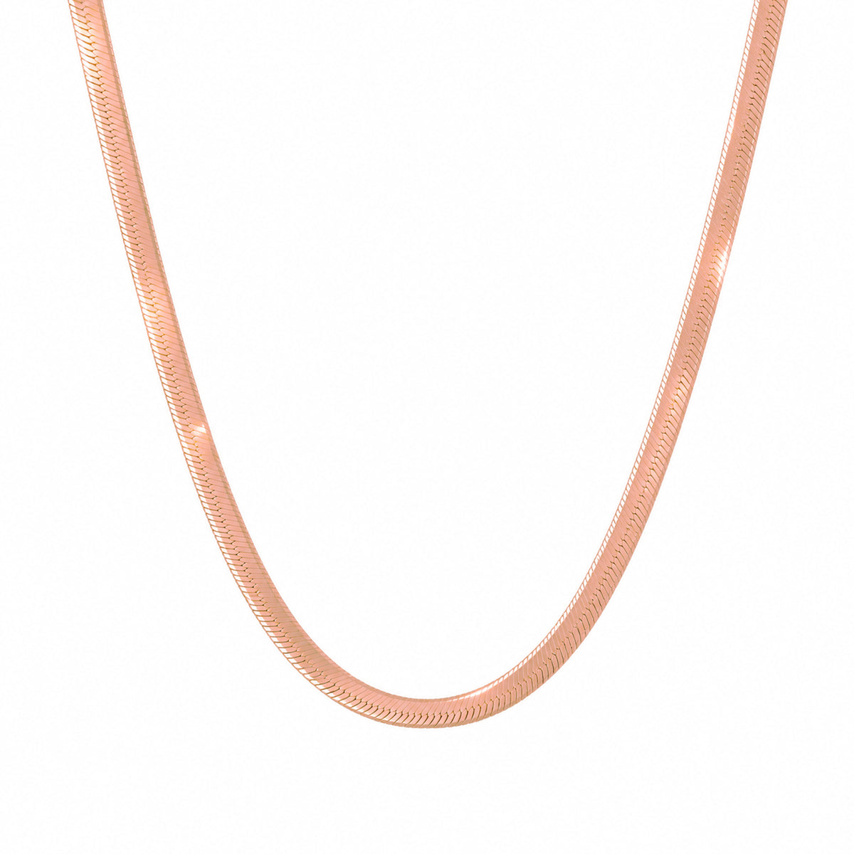 14K Gold Herringbone Chain Necklace ~ 2.3mm Width