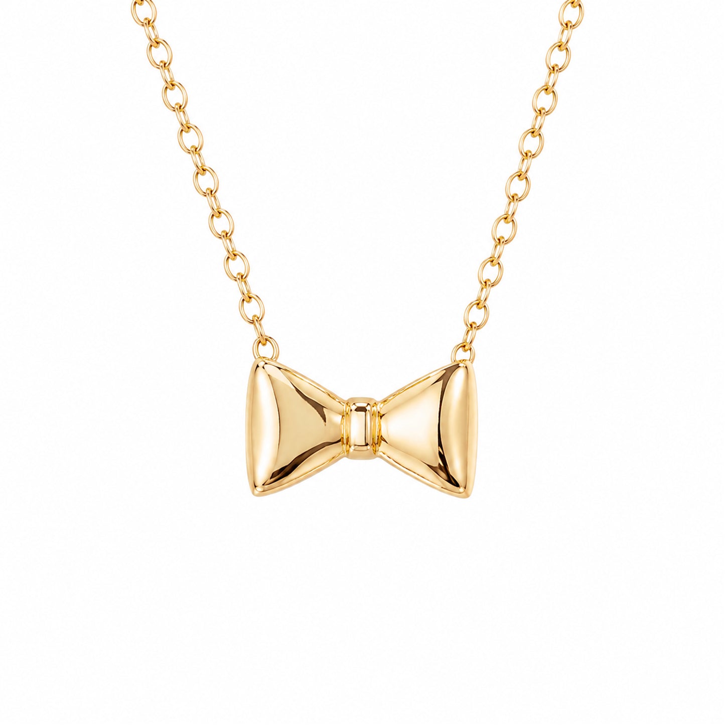 14K Gold Bowtie Necklace