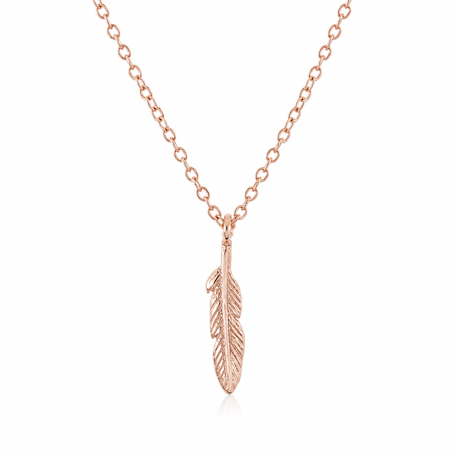 14K Gold XS Feather Necklace