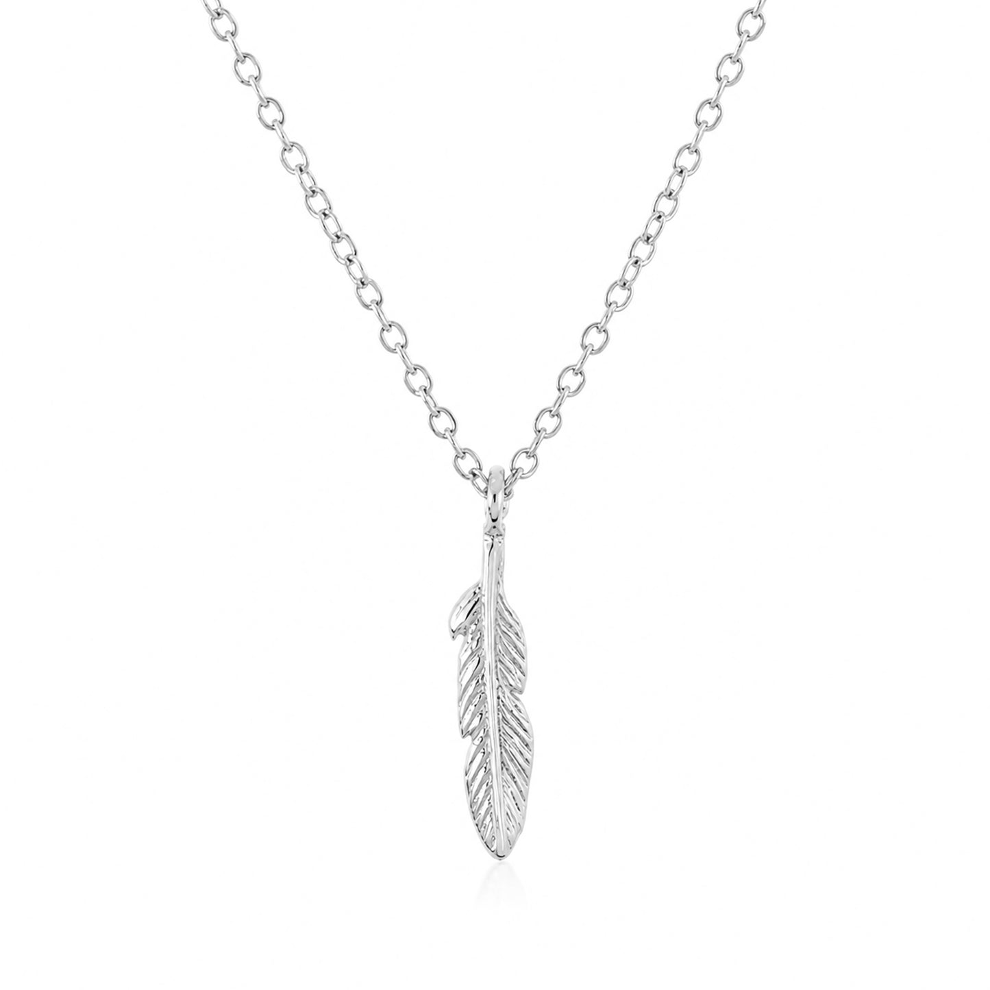 14K Gold XS Feather Necklace