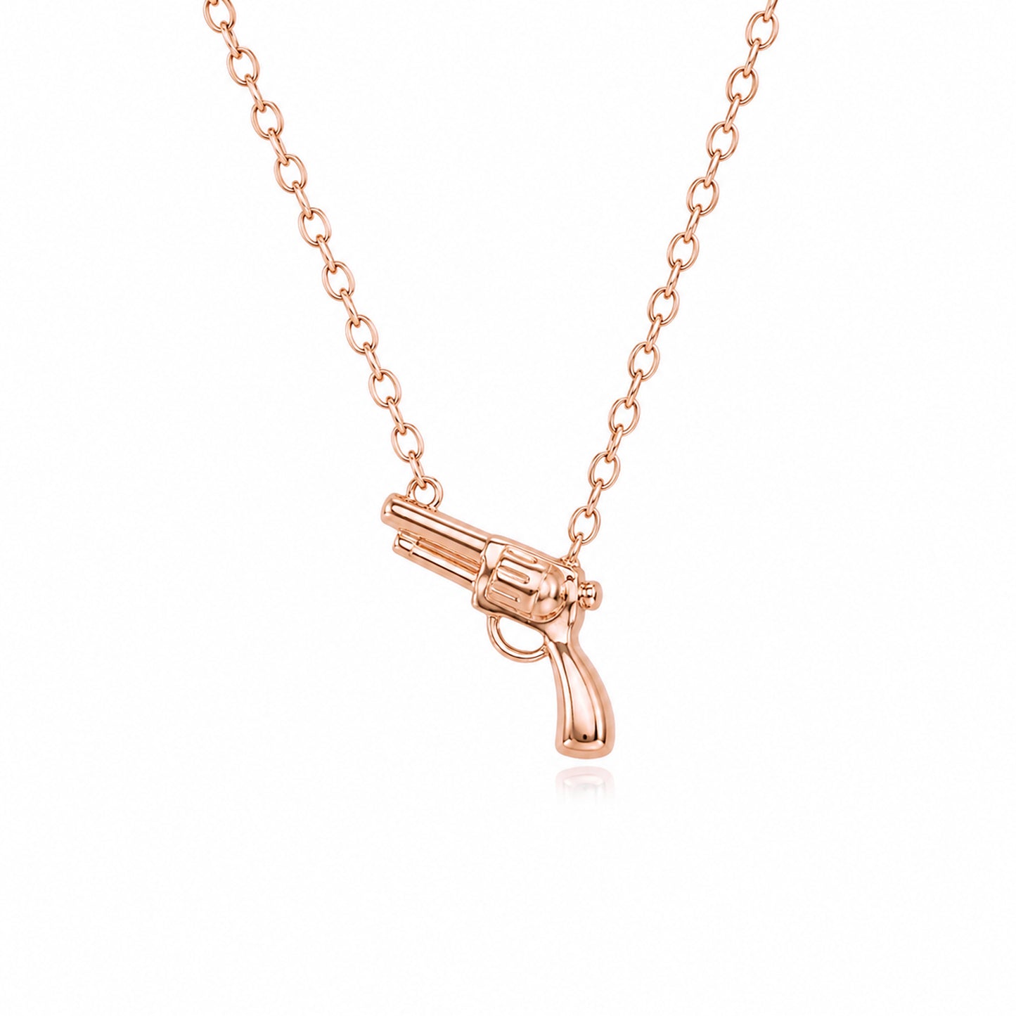 14K Gold Gun Necklace