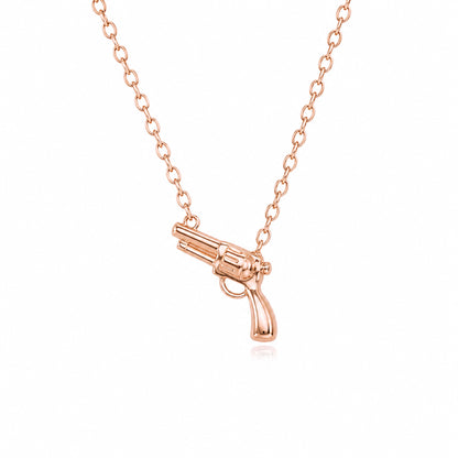 14K Gold Gun Necklace