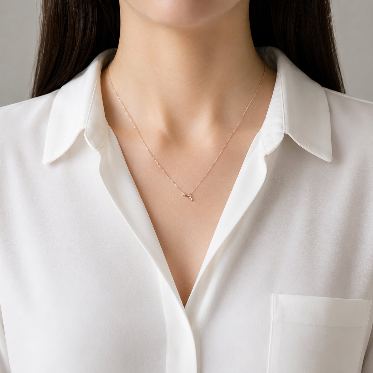 14K Gold Gun Necklace