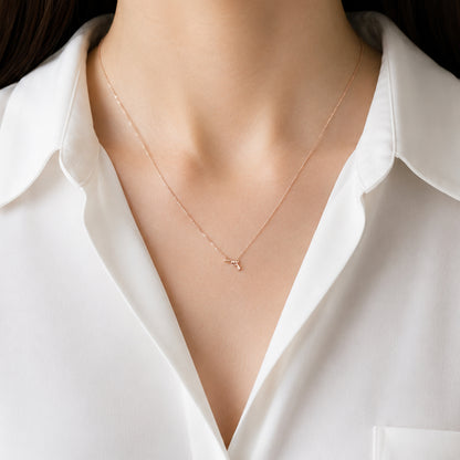 14K Gold Gun Necklace