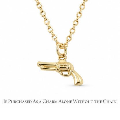 14K Gold Gun Necklace