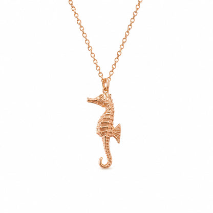 14K Gold XS Size Seahorse Pendant Necklace