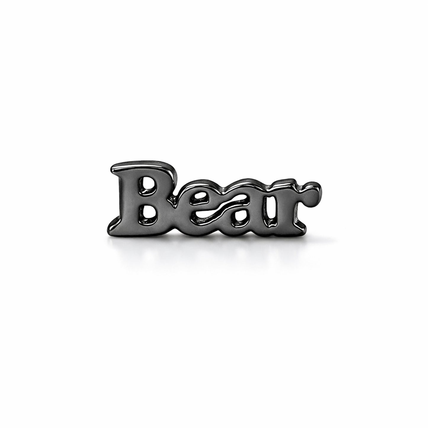 14K Gold Nameplate Stud Earrings, Block Font