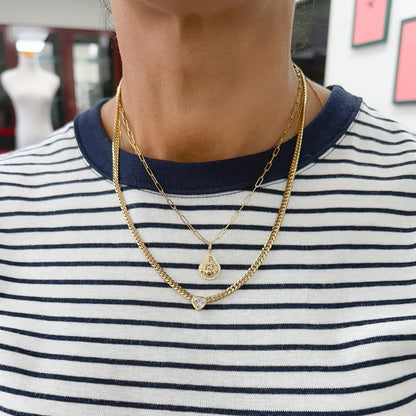 14K Gold Diamond Halo Buddha Charm Pendant