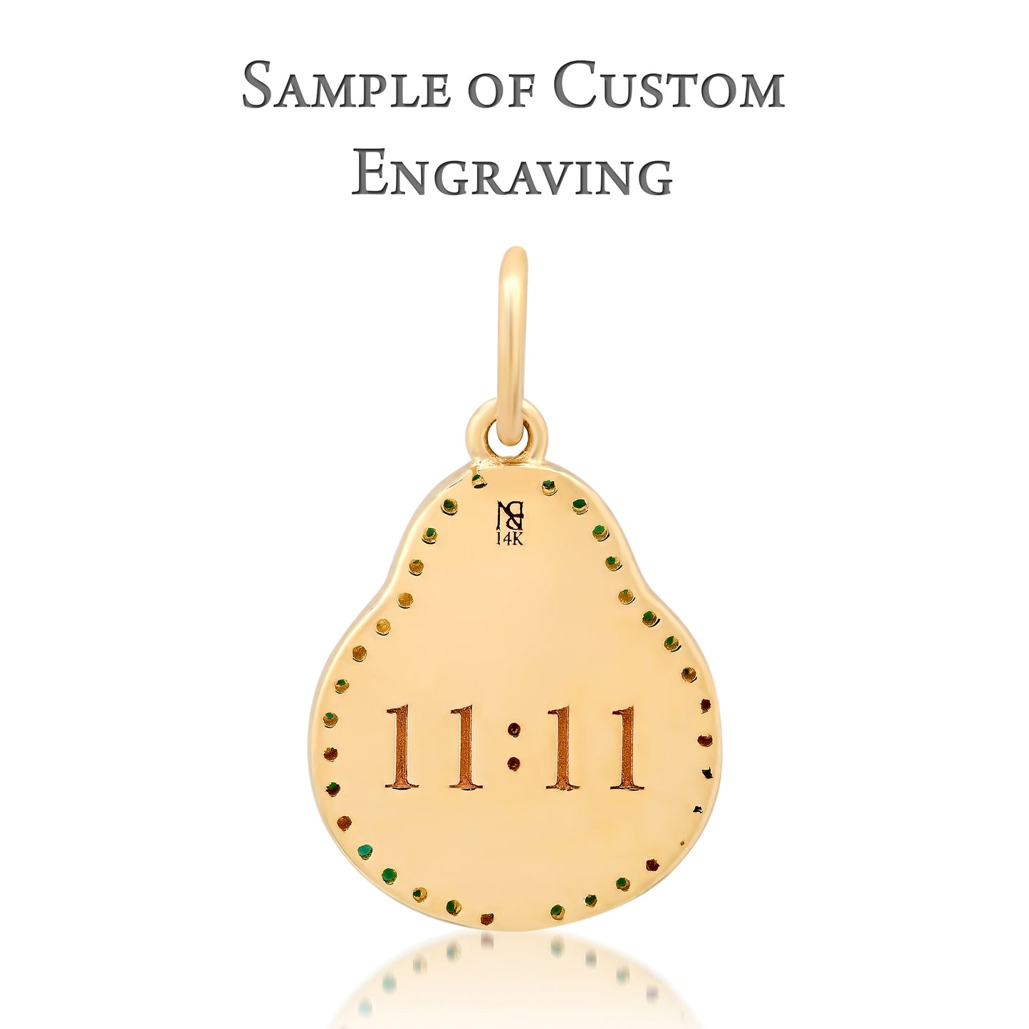 14K Gold Diamond Halo Buddha Charm Pendant