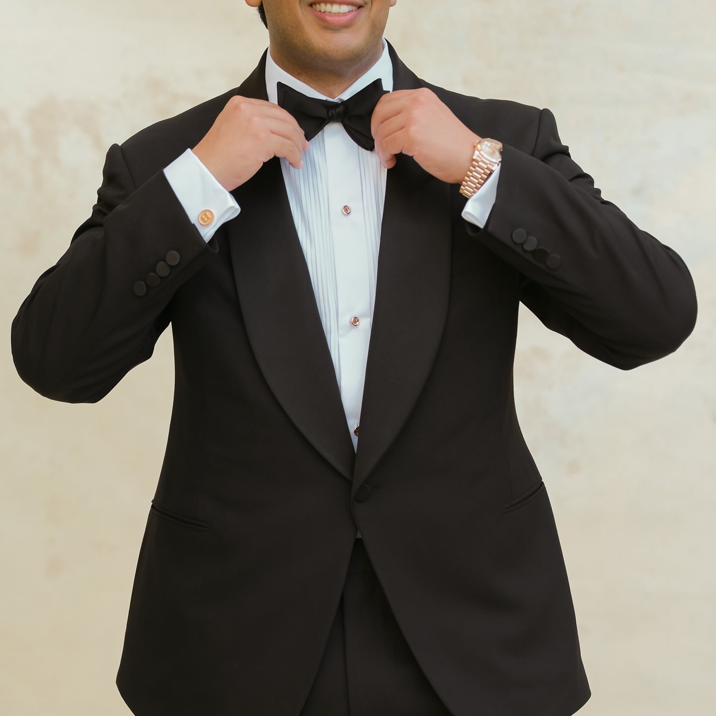 Sterling Silver Thick Round Button Shape Tuxedo Shirt Stud Set