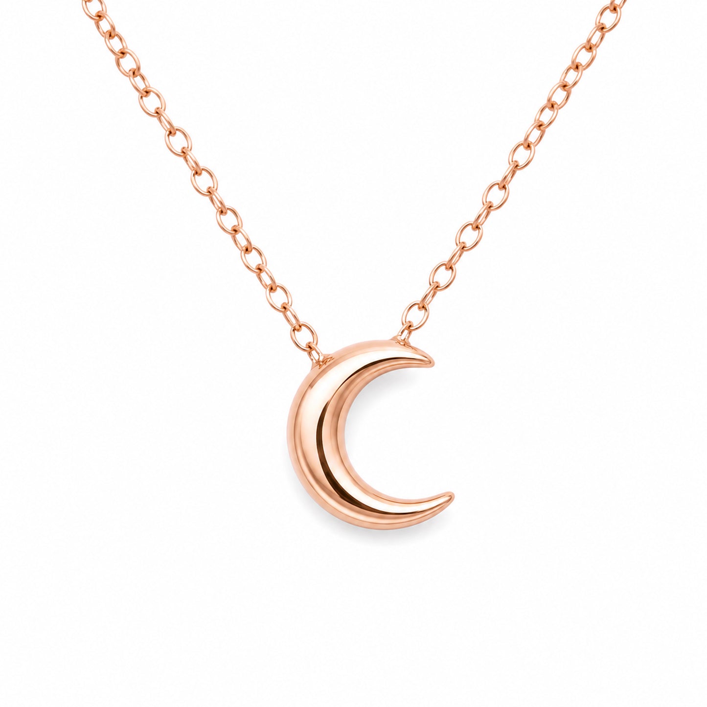 14K Gold Crescent Moon Necklace