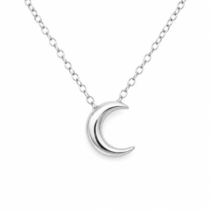 14K Gold Crescent Moon Necklace