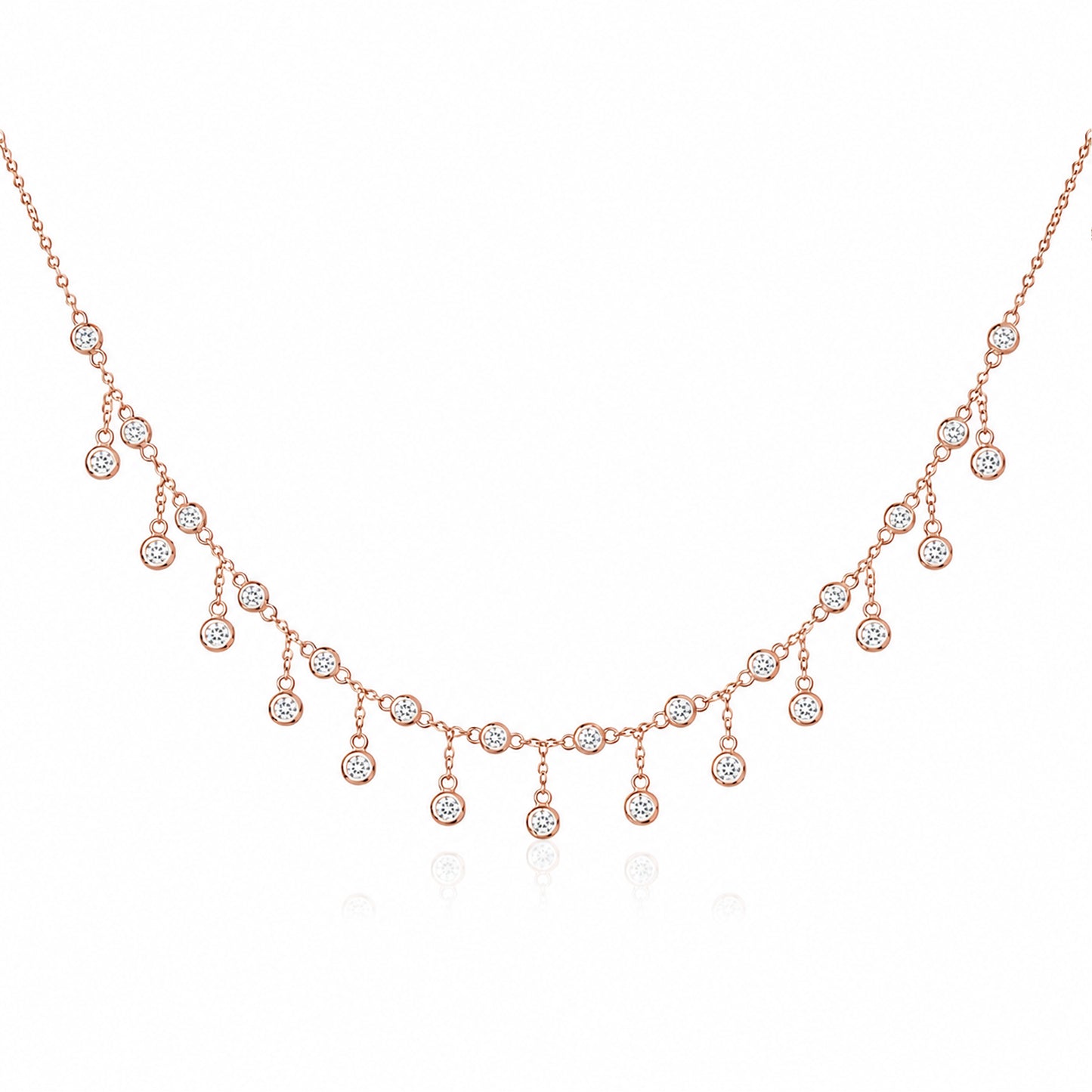14K Gold Diamond Fringe Necklace