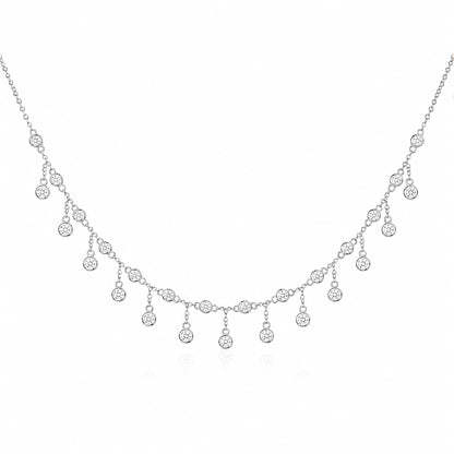 14K Gold Diamond Fringe Necklace
