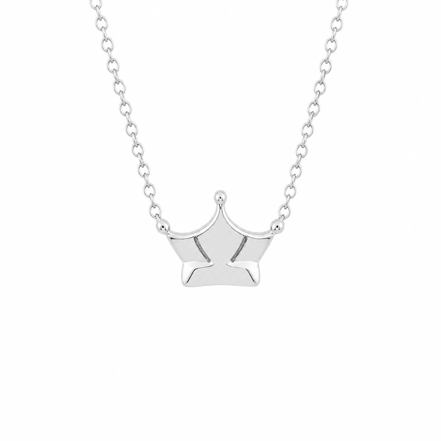 14K Gold Crown Necklace