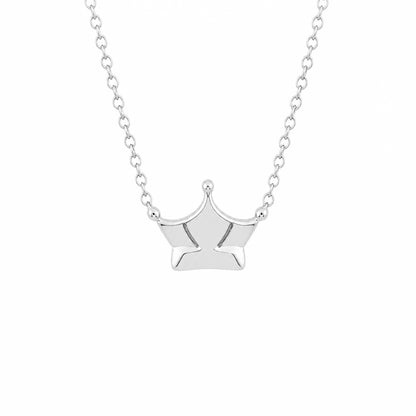 14K Gold Crown Necklace