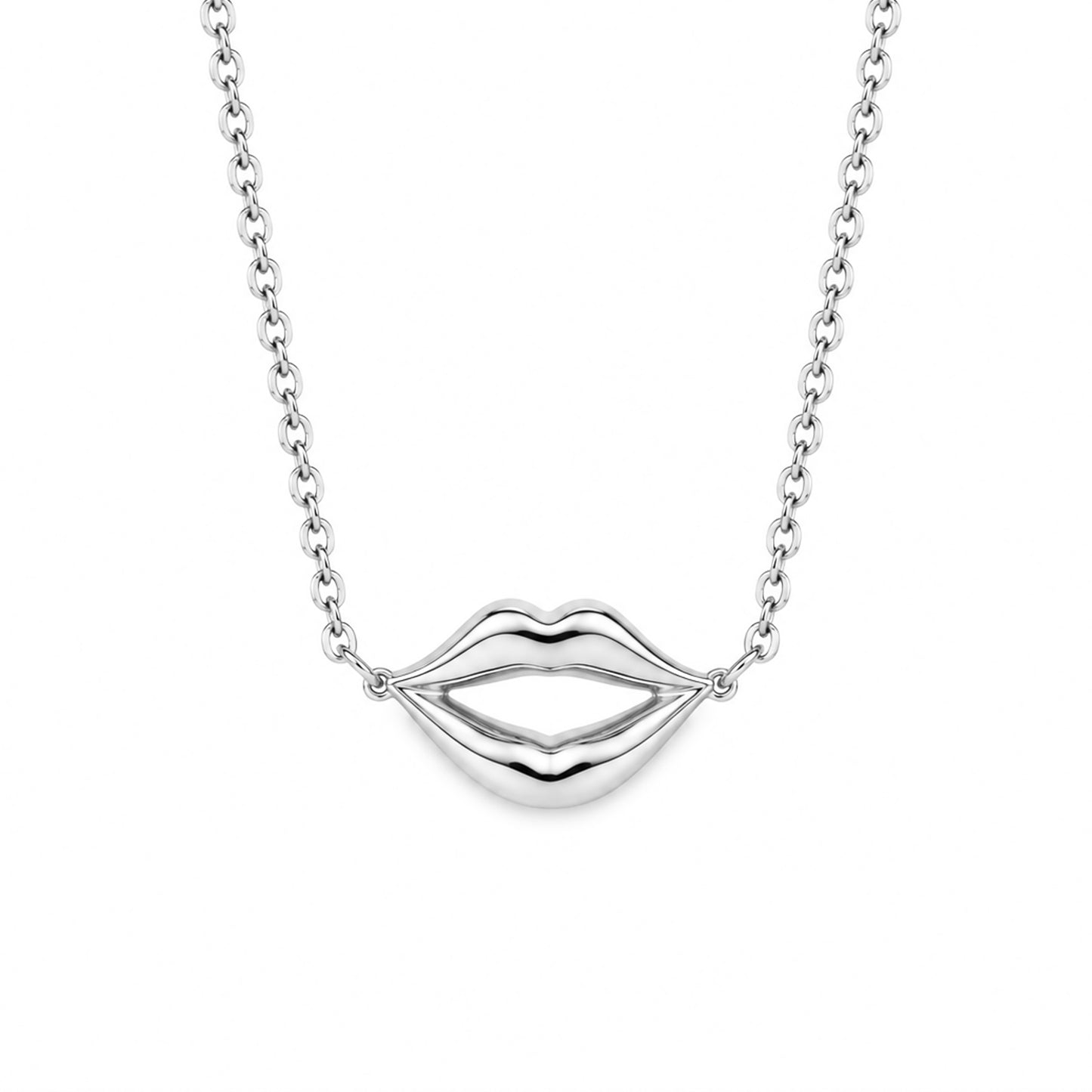 14K Gold Lip Pout Necklace