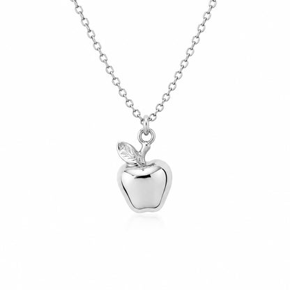 14K Golden Apple Pendant Necklace