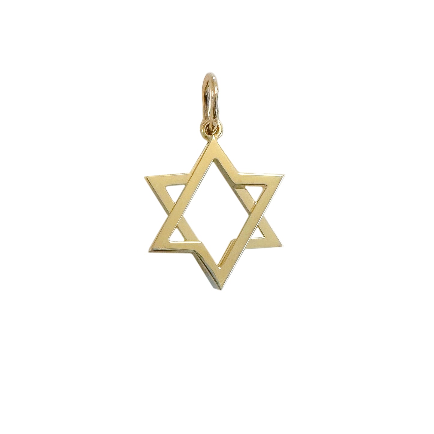 14K Gold Kinetic Star of David Charm Pendant