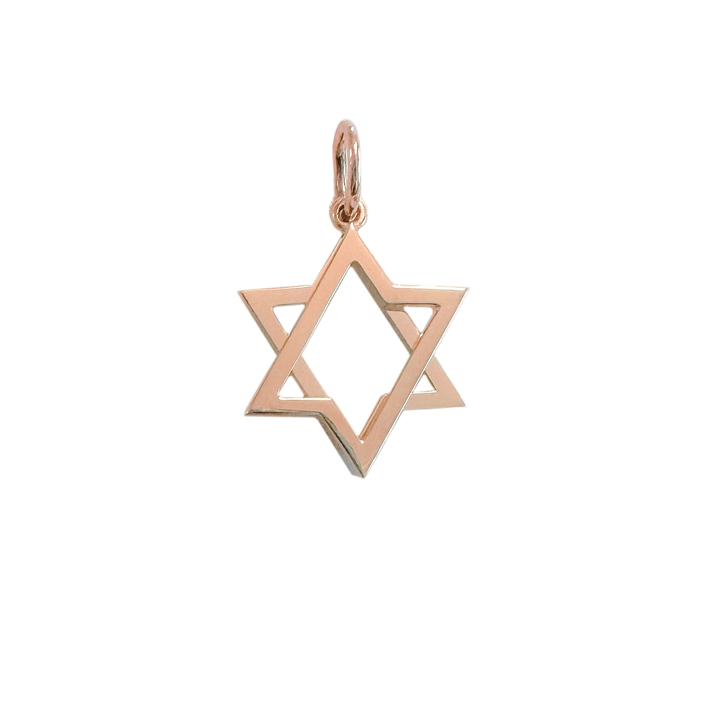 14K Gold Kinetic Star of David Charm Pendant