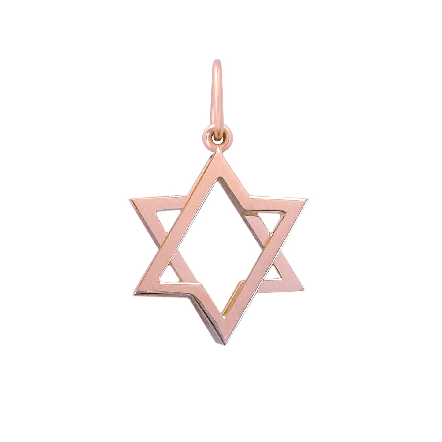 14K Gold Kinetic Star of David Charm Pendant