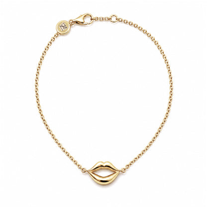 14K Gold Lip Pout Bracelet