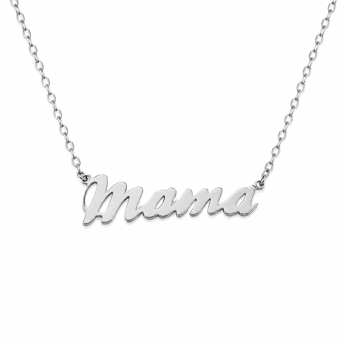 14K Gold 'Mama' Charm Necklace ~ Script Font