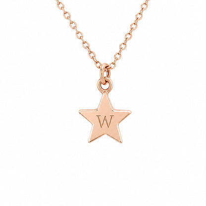 14K Gold Small Star Necklace (Engravable)