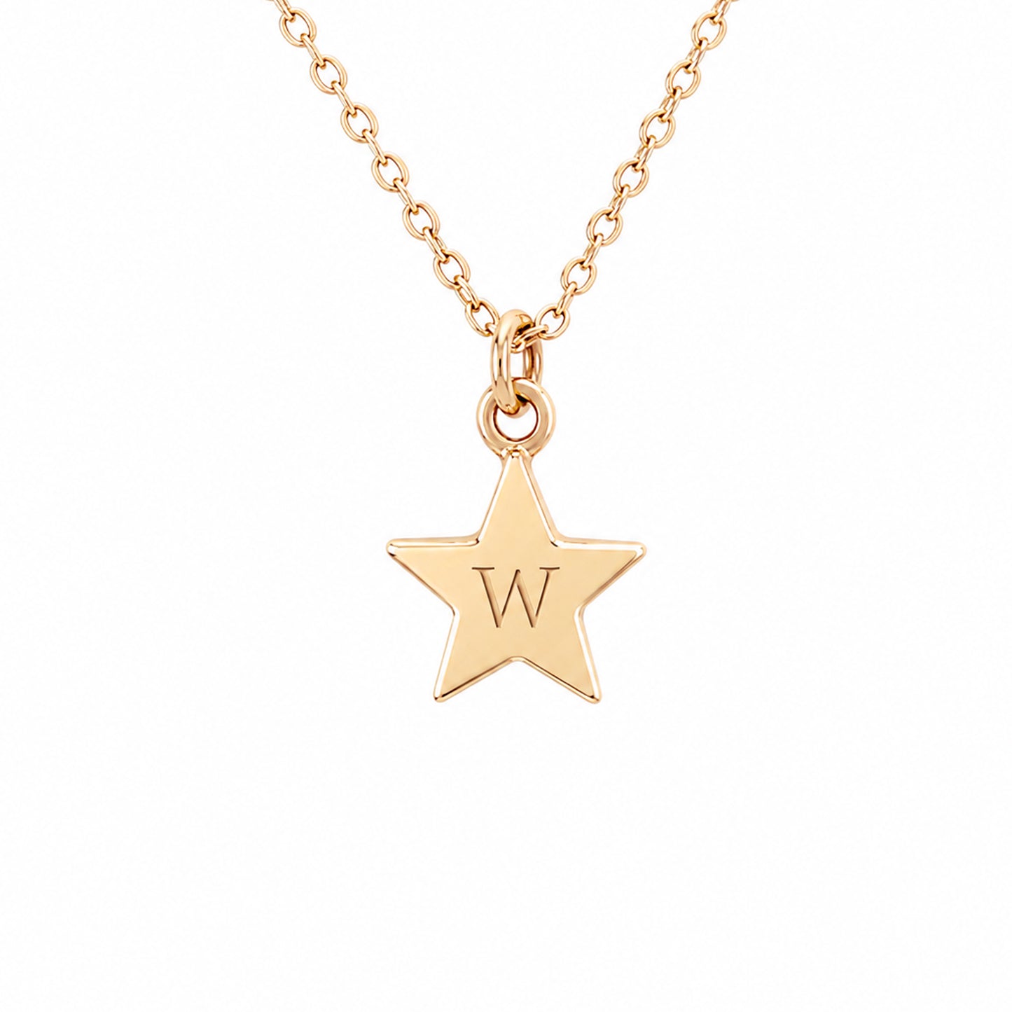 14K Gold Small Star Necklace (Engravable)