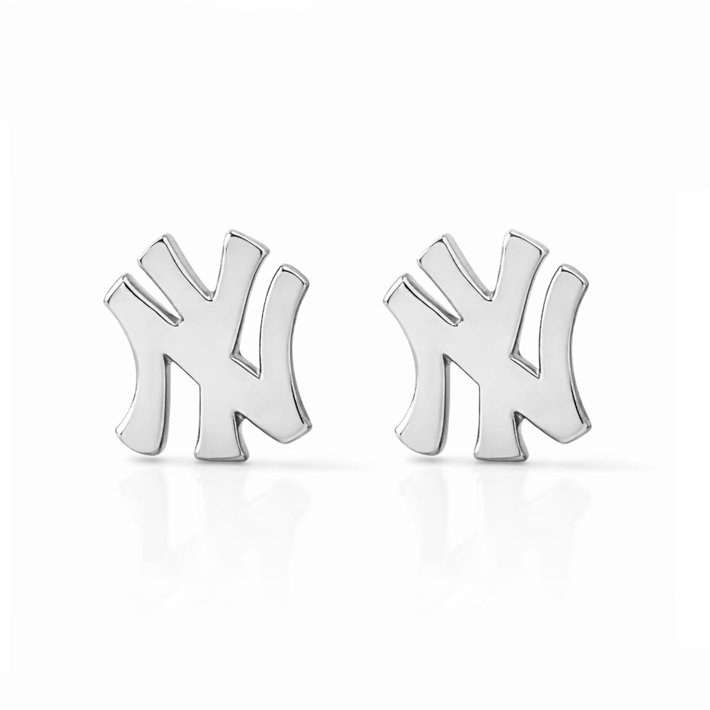 14K Gold "NY" Logo Initials Stud Earring