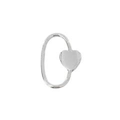 14K Gold Oval Shaped Carabiner Heart Lock Charm Enhancer