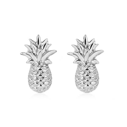 14K Gold Pineapple Stud Earrings