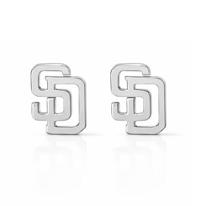 14K Gold "SD" Logo Initials Stud Earring
