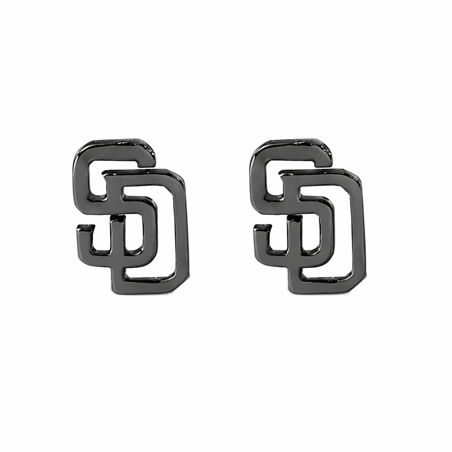 14K Gold "SD" Logo Initials Stud Earring