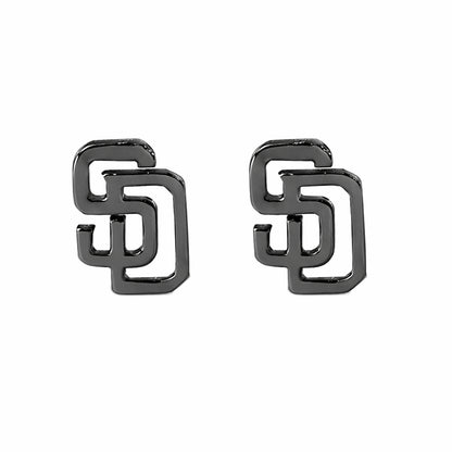 14K Gold "SD" Logo Initials Stud Earring