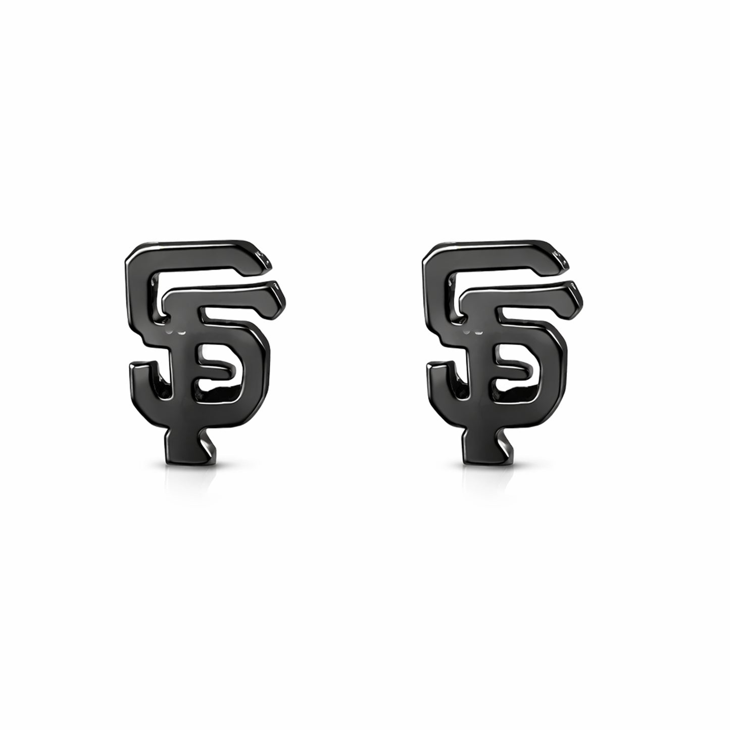 14K Gold "SF" Initials Stud Earring