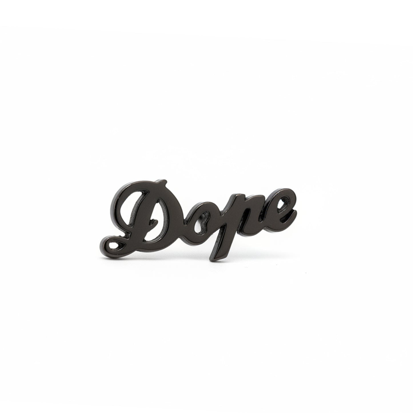 14K Gold 'Dope' Stud Earrings, Script Font
