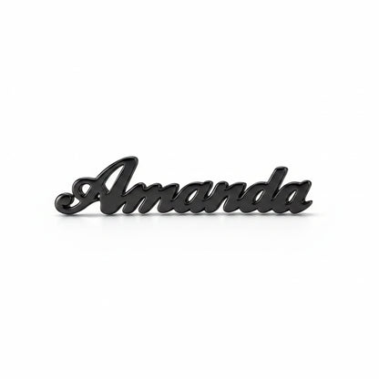 14K Gold Nameplate Stud Earrings, Script Font