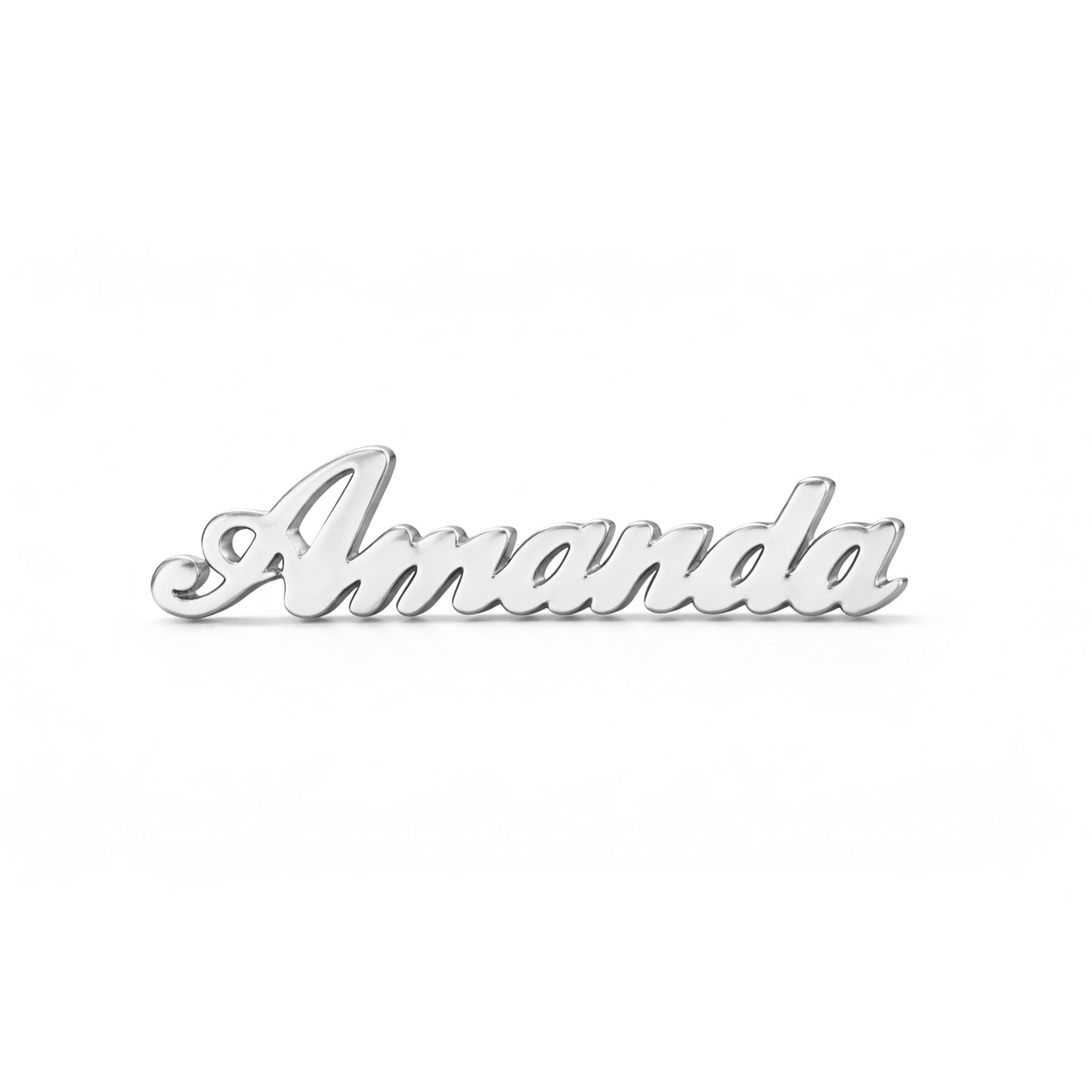 14K Gold Nameplate Stud Earrings, Script Font