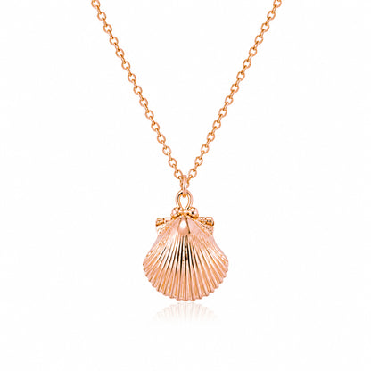 14K Gold Seashell Necklace