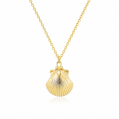 14K Gold Seashell Necklace
