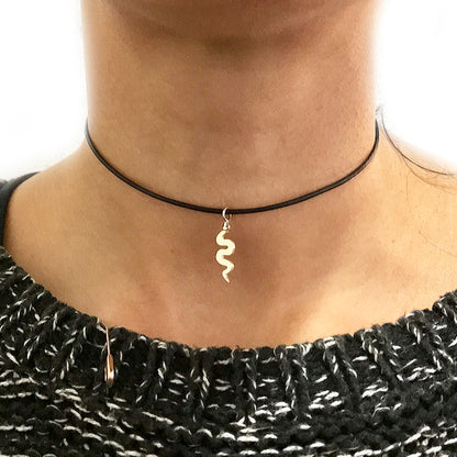 14K Gold Swivel Snake Necklace