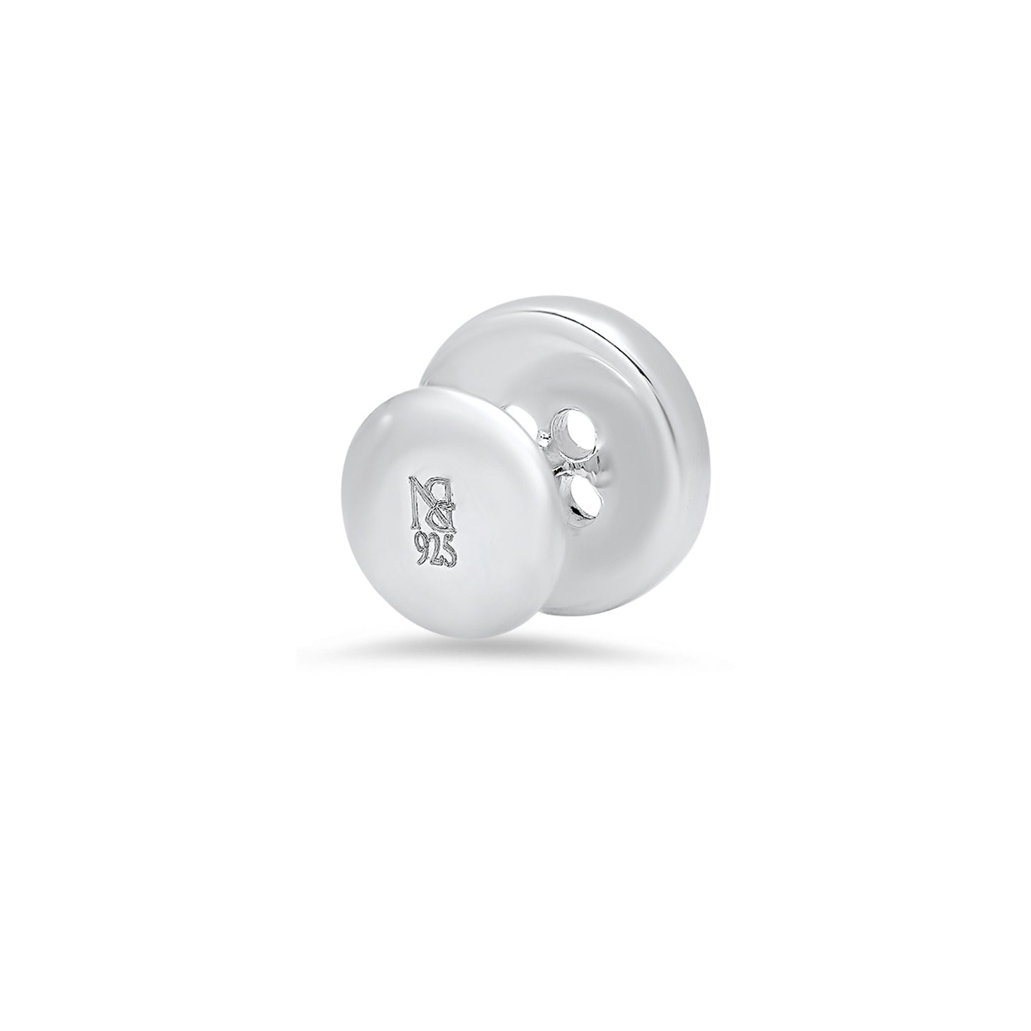 Sterling Silver Thick Round Button Shape Tuxedo Shirt Stud Set