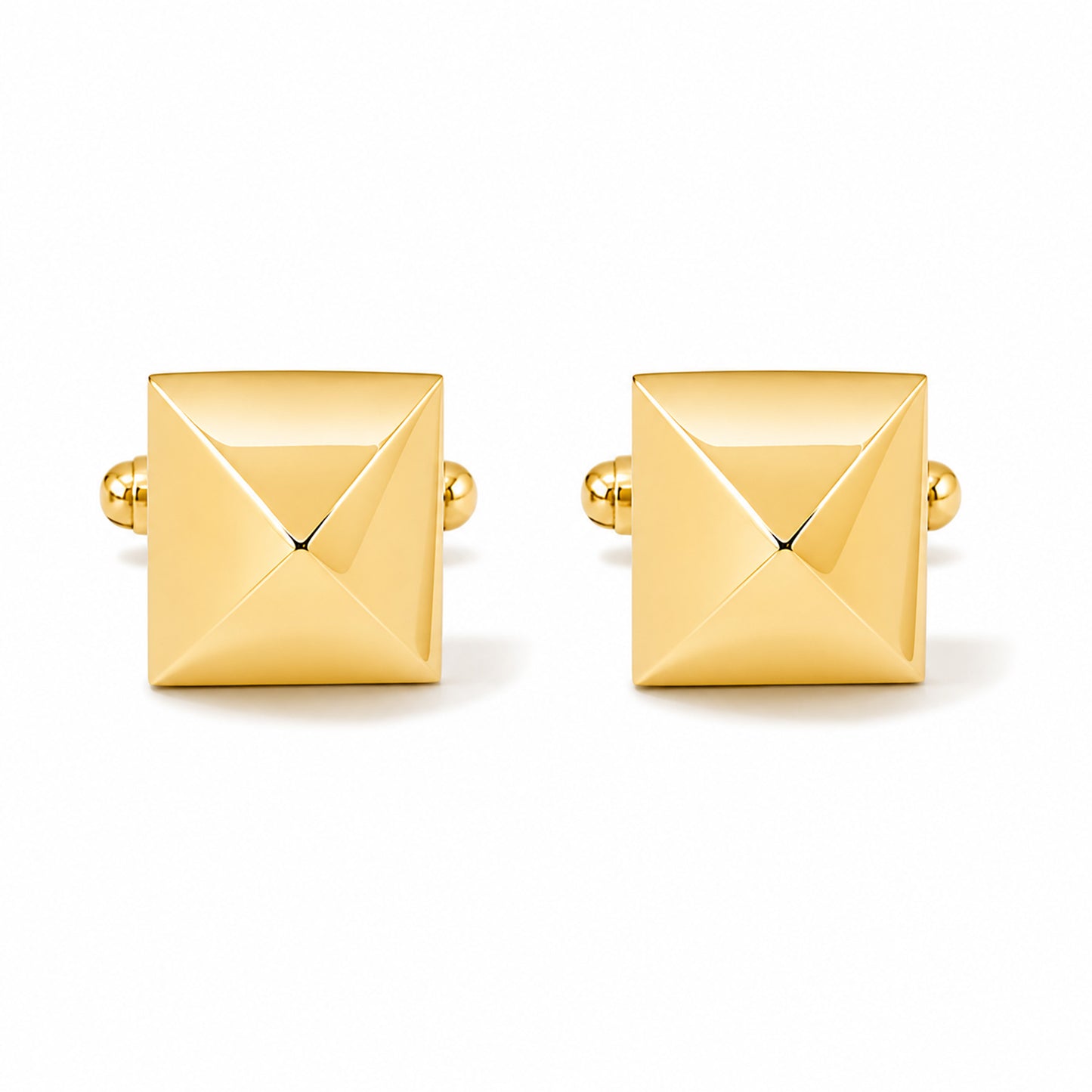 14K Gold XL Pyramid Spike Cufflinks