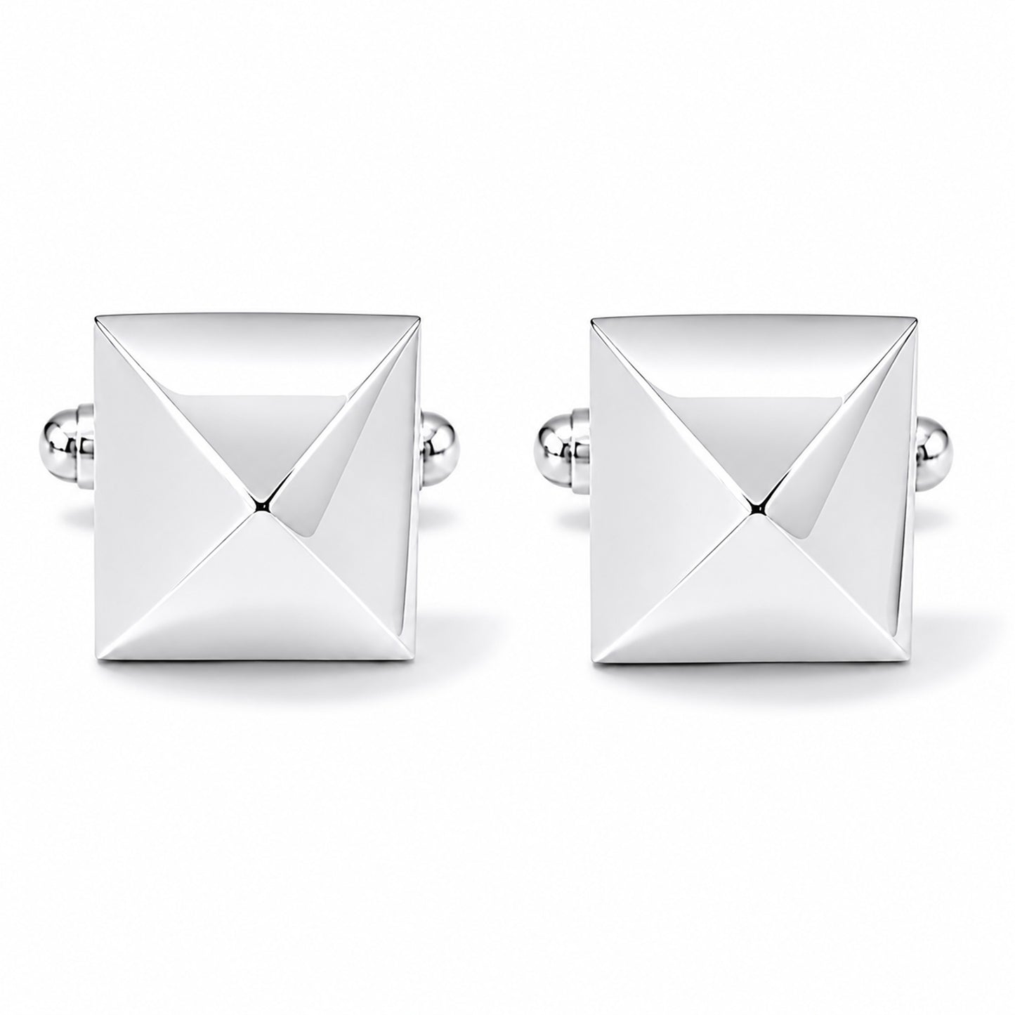 Sterling Silver XL Pyramid Spike Cufflinks