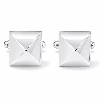 Sterling Silver XL Pyramid Spike Cufflinks