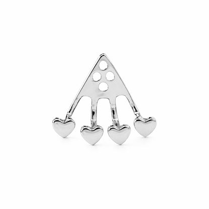 14K Gold 4 Heart Earring Jacket