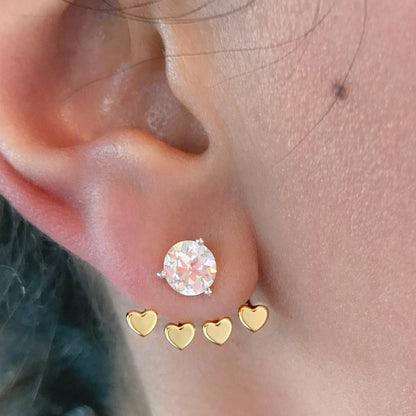 14K Gold 4 Heart Earring Jacket