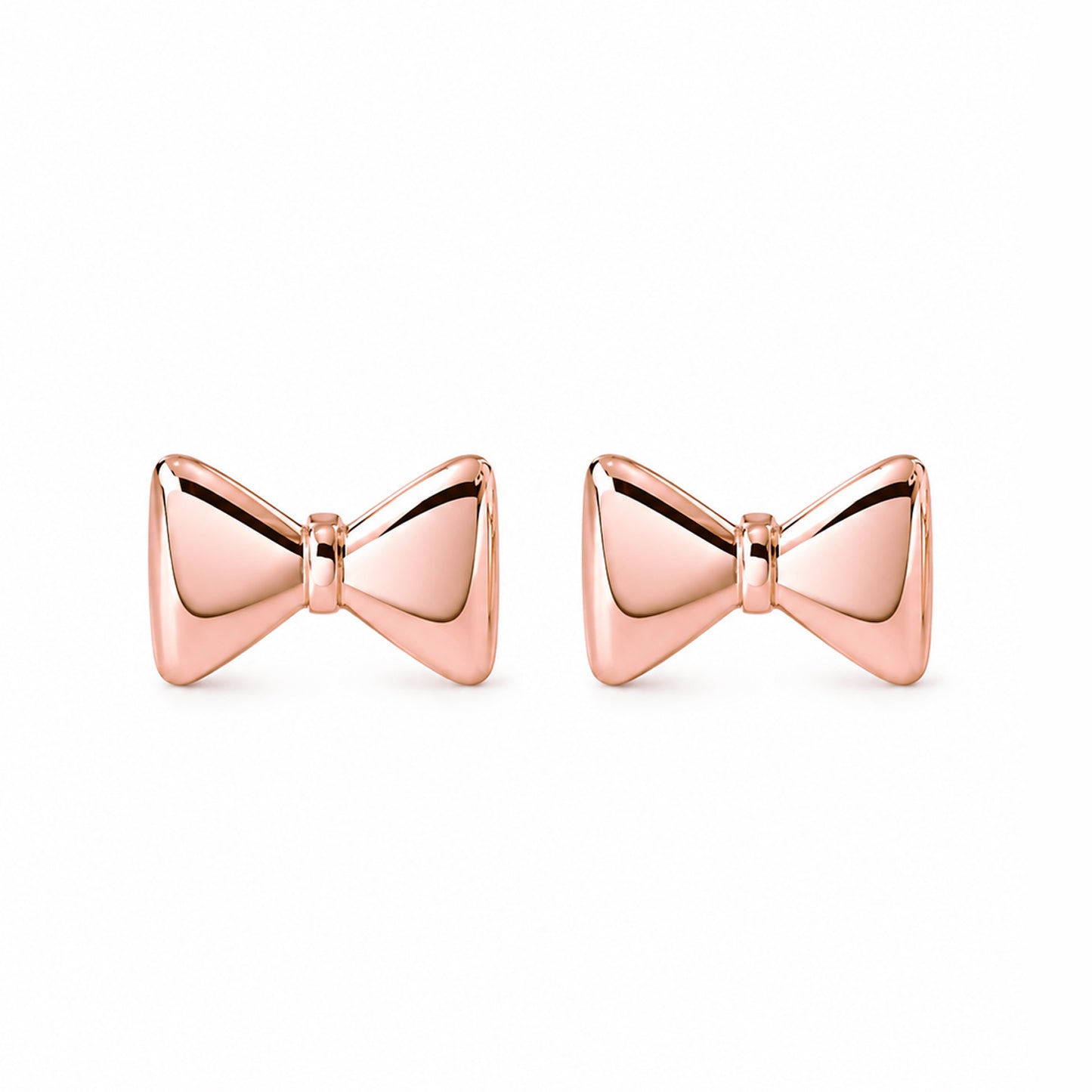 14K Gold Bowtie Stud Earrings