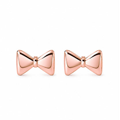 14K Gold Bowtie Stud Earrings